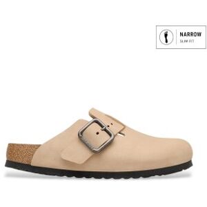 Birkenstock para homem. 1031573 Sandálias de couro Boston Wire Buckle (Ajuste Estreito) areia (42), Bege, Plano, Nubuck, Fivela, Casual Birkenstock para homem. 1031573 Sandálias de couro Boston Wire Buckle (Ajuste Estreito) areia (42), Bege, Plano, Nubuck, Fivela, Casual