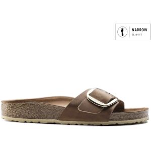 Birkenstock para mulher. 1006525 Sandálias de couro Madrid Big Buckle (Ajuste Estreito) castanho (38), Marrom, Plano, Nenhum, Casual Birkenstock para mulher. 1006525 Sandálias de couro Madrid Big Buckle (Ajuste Estreito) castanho (38), Marrom, Plano, Nenhum, Casual