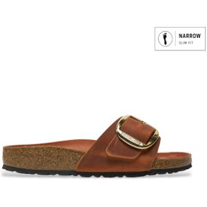 Birkenstock para mulher. 1026632 Sandálias de Couro Madrid Big Buckle Oiled (Ajuste Estreito) castanho laranja (39), Marrom, Plano, Nenhum, Birkenstock para mulher. 1026632 Sandálias de Couro Madrid Big Buckle Oiled (Ajuste Estreito) castanho laranja (39), Marrom, Plano, Nenhum,