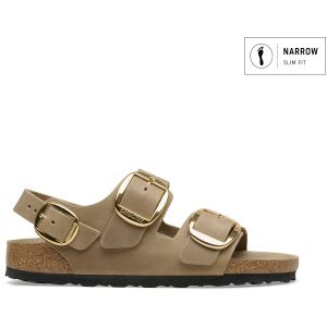 Birkenstock para mulher. 1031782 Sandálias Milano Big Buckle Oiled (Ajuste Estreito) bege (41), Couro, Marrom, Plano, Fivela, Casual Birkenstock para mulher. 1031782 Sandálias Milano Big Buckle Oiled (Ajuste Estreito) bege (41), Couro, Marrom, Plano, Fivela, Casual