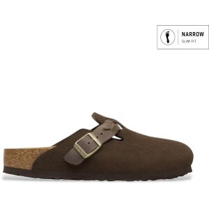 Birkenstock para mulher. 1031716 Tamancos de Couro Boston Braided (Ajuste Estreito) castanho escuro (40), Marrom, Plano, Nenhum, Casual Birkenstock para mulher. 1031716 Tamancos de Couro Boston Braided (Ajuste Estreito) castanho escuro (40), Marrom, Plano, Nenhum, Casual