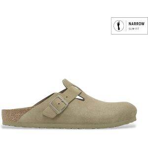 Birkenstock para mulher. 1025844 Tamancos de Couro Boston (Ajuste Estreito) castanho claro (41), Marrom, Plano, Nenhum, Casual Birkenstock para mulher. 1025844 Tamancos de Couro Boston (Ajuste Estreito) castanho claro (41), Marrom, Plano, Nenhum, Casual