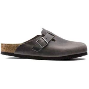 Birkenstock para homem. 1013255 Tamancos de Couro Boston (Ajuste Regular) cinza (43), Plano, Fivela, Casual Birkenstock para homem. 1013255 Tamancos de Couro Boston (Ajuste Regular) cinza (43), Plano, Fivela, Casual