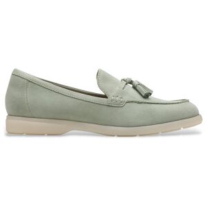 Clarks para mulher. 26181451 Mocassins em pele verde Narini Edge (38), Plano, Camurça, Nenhum, Casual Clarks para mulher. 26181451 Mocassins em pele verde Narini Edge (38), Plano, Camurça, Nenhum, Casual