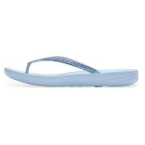 Fitflop para mulher. R08-D50 Chinelos iQushion Sparkle azul nublado nublado (37), Plano, Nenhum, Casual, Beachwear Fitflop para mulher. R08-D50 Chinelos iQushion Sparkle azul nublado nublado (37), Plano, Nenhum, Casual, Beachwear