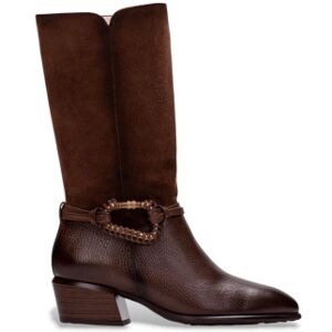 Hispanitas para mulher. PHI254298 Botas de couro Verona castanhas (38), Marrom, 3 a 5cm, Nenhum, Casual Hispanitas para mulher. PHI254298 Botas de couro Verona castanhas (38), Marrom, 3 a 5cm, Nenhum, Casual