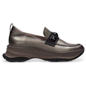 Hispanitas para mulher. HI233116 Mocassins Bolmet em pele de chumbo (36), Couro, Plano, Nenhum, Casual, Cinza Hispanitas para mulher. HI233116 Mocassins Bolmet em pele de chumbo (36), Couro, Plano, Nenhum, Casual, Cinza