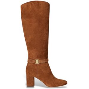 Lauren Ralph Lauren para mulher. 802967843002 Botas altas Kellie em camurça com salto castanho (38), Couro, Marrom, 5 a 8cm, Zíper, Casual Lauren Ralph Lauren para mulher. 802967843002 Botas altas Kellie em camurça com salto castanho (38), Couro, Marrom, 5 a 8cm, Zíper, Casual