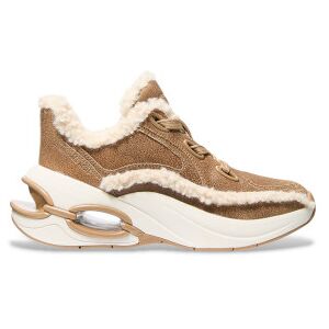 Michael Kors para mulher. 43F5TRFS3L Chinelo Toni em sherpa castanho e couro gasto (37), Marrom, 5 a 8cm, Cordão, Casual Michael Kors para mulher. 43F5TRFS3L Chinelo Toni em sherpa castanho e couro gasto (37), Marrom, 5 a 8cm, Cordão, Casual