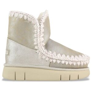 Mou para mulher. MU.FW531002B Botins em pele Eskimo 18 salto prateado, dourado (39), Couro, Prata, 5 a 8cm, Nenhum, Casual Mou para mulher. MU.FW531002B Botins em pele Eskimo 18 salto prateado, dourado (39), Couro, Prata, 5 a 8cm, Nenhum, Casual
