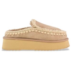Mou para mulher. MU.FW681004A Tamancos Eskimo Plataforma tamancos de couro bege (39), mais que 10cm, Nenhum, Casual Mou para mulher. MU.FW681004A Tamancos Eskimo Plataforma tamancos de couro bege (39), mais que 10cm, Nenhum, Casual
