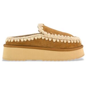 Mou para mulher. MU.FW681004A Tamancos Eskimo Plataforma tamancos de couro castanho (36), Marrom, mais que 10cm, Nenhum, Casual Mou para mulher. MU.FW681004A Tamancos Eskimo Plataforma tamancos de couro castanho (36), Marrom, mais que 10cm, Nenhum, Casual