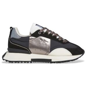Pepe Jeans para mulher. PLS600001 Sapatos de couro Archer Elite preto (40), Plano, Cordão, Casual Pepe Jeans para mulher. PLS600001 Sapatos de couro Archer Elite preto (40), Plano, Cordão, Casual