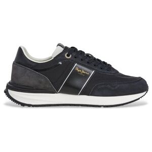 Pepe Jeans para homem. PMS600008 Sapatos de couro Buster série preta (44), Preto, Plano, Cordão, Casual Pepe Jeans para homem. PMS600008 Sapatos de couro Buster série preta (44), Preto, Plano, Cordão, Casual