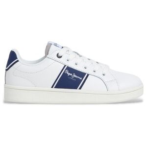Pepe Jeans para menino. PBS000002 Player College Tênis de couro branco (40), Plano, Cordão, Casual, moda infantil Pepe Jeans para menino. PBS000002 Player College Tênis de couro branco (40), Plano, Cordão, Casual, moda infantil