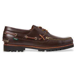 Polo Ralph Lauren para homem. 812913545002 Sapatos de barco em pele castanha Ranger (40), Couro, Marrom, Plano, Cordão, Casual, Clássico Polo Ralph Lauren para homem. 812913545002 Sapatos de barco em pele castanha Ranger (40), Couro, Marrom, Plano, Cordão, Casual, Clássico