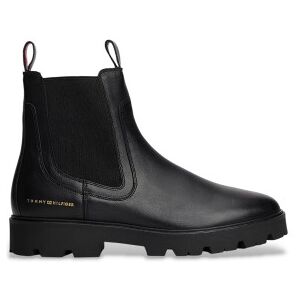 Tommy Hilfiger para mulher. FW0FW08775 Botas de couro Chelsea preto (36), Plano, Nenhum, Casual Tommy Hilfiger para mulher. FW0FW08775 Botas de couro Chelsea preto (36), Plano, Nenhum, Casual