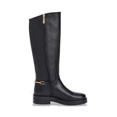 Tommy Hilfiger para mulher. FW0FW08863 Botas de couro com monograma em preto (36), 3 a 5cm, Zíper, Casual Tommy Hilfiger para mulher. FW0FW08863 Botas de couro com monograma em preto (36), 3 a 5cm, Zíper, Casual