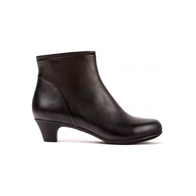 Camper para mulher. 46232-036 Botins em pele Helena low black (39), Couro, Preto, Plano, 3 a 5cm, Zíper, Casual Camper para mulher. 46232-036 Botins em pele Helena low black (39), Couro, Preto, Plano, 3 a 5cm, Zíper, Casual