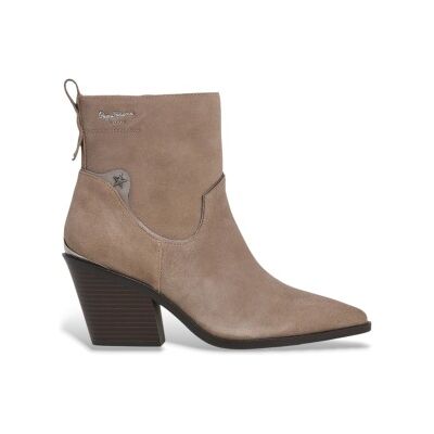 Pepe Jeans para mulher. PLS500014 Botins Gina Smart em pele bege (38), Couro, 3 a 5cm, Zíper, Casual Pepe Jeans para mulher. PLS500014 Botins Gina Smart em pele bege (38), Couro, 3 a 5cm, Zíper, Casual