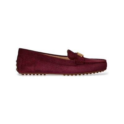 Lauren Ralph Lauren para mulher. 802821629037 Mocassins Barnsbury em camurça granada (37), Couro, Plano, Nenhum, Casual, Grená Lauren Ralph Lauren para mulher. 802821629037 Mocassins Barnsbury em camurça granada (37), Couro, Plano, Nenhum, Casual, Grená