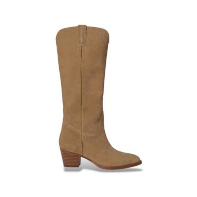 Lauren Ralph Lauren para mulher. 802P12042001 Botas altas Harpher de camurça bege (41), Couro, 3 a 5cm, Nenhum, Casual Lauren Ralph Lauren para mulher. 802P12042001 Botas altas Harpher de camurça bege (41), Couro, 3 a 5cm, Nenhum, Casual