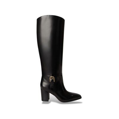 Lauren Ralph Lauren para mulher. 802P12879001 Bota alta Raelynn de couro envernizado preto (37), 1 a 3cm, 5 a 8cm, Zíper, Nenhum, Casual, Cl Lauren Ralph Lauren para mulher. 802P12879001 Bota alta Raelynn de couro envernizado preto (37), 1 a 3cm, 5 a 8cm, Zíper, Nenhum, Casual, Cl