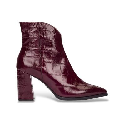 Wonders para mulher. M-5444 Botas de Couro Velvet grená (37), 3 a 5cm, Zíper, Casual, Charão Wonders para mulher. M-5444 Botas de Couro Velvet grená (37), 3 a 5cm, Zíper, Casual, Charão