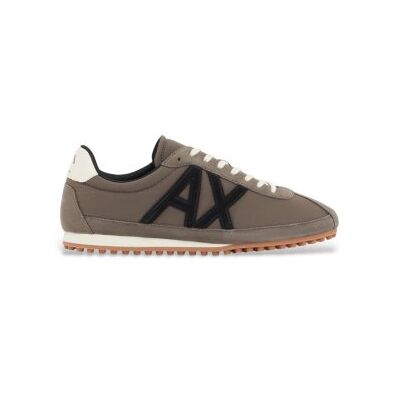 A X Armani Exchange para homem. XM003390AF27477M6463 Sapatilhas de tecido e camurça com sola de borracha (40), Marrom, Plano, Cordão, Casual A X Armani Exchange para homem. XM003390AF27477M6463 Sapatilhas de tecido e camurça com sola de borracha (40), Marrom, Plano, Cordão, Casual
