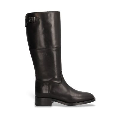 Alpe para mulher. 534908 Botas de couro Couture pretas (36), Preto, 1 a 3cm, Zíper, Casual Alpe para mulher. 534908 Botas de couro Couture pretas (36), Preto, 1 a 3cm, Zíper, Casual