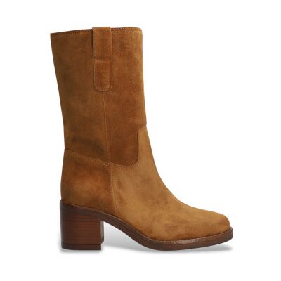 Alpe para mulher. 553011 Botas de couro castanho Dakota (40), Marrom, 3 a 5cm, Zíper, Casual Alpe para mulher. 553011 Botas de couro castanho Dakota (40), Marrom, 3 a 5cm, Zíper, Casual