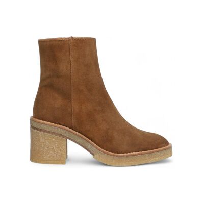 Alpe para mulher. 262611 Janis Botins em pele castanha (37), Couro, Marrom, 5 a 8cm, Zíper, Casual Alpe para mulher. 262611 Janis Botins em pele castanha (37), Couro, Marrom, 5 a 8cm, Zíper, Casual