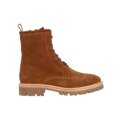 Alpe para mulher. 261011 Botins Militare Baby Silk em pele castanha (36), Couro, Plano, Cordão, Zíper, Casual Alpe para mulher. 261011 Botins Militare Baby Silk em pele castanha (36), Couro, Plano, Cordão, Zíper, Casual