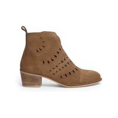 Alpe para mulher. 543311 Botins em pele Nelly castanhos (36), Couro, Marrom, 3 a 5cm, Zíper, Casual Alpe para mulher. 543311 Botins em pele Nelly castanhos (36), Couro, Marrom, 3 a 5cm, Zíper, Casual