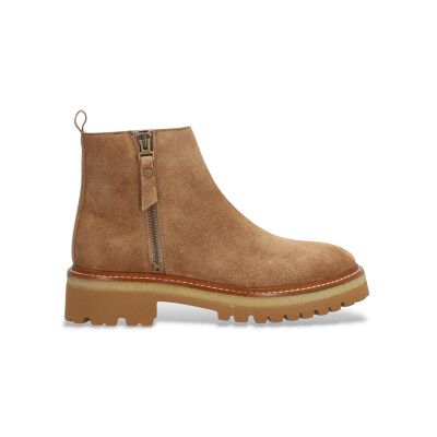 Alpe para mulher. 548311 Botins em pele nórdica castanha (38), Couro, Marrom, Plano, 1 a 3cm, Zíper, Casual Alpe para mulher. 548311 Botins em pele nórdica castanha (38), Couro, Marrom, Plano, 1 a 3cm, Zíper, Casual