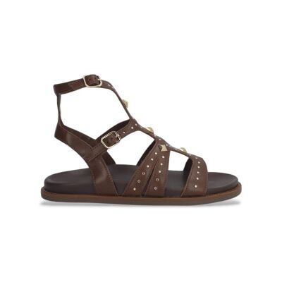 Alpe para mulher. 558017 Sandálias Isabella em pele castanha (37), Couro, Marrom, Plano, Fivela, Casual Alpe para mulher. 558017 Sandálias Isabella em pele castanha (37), Couro, Marrom, Plano, Fivela, Casual