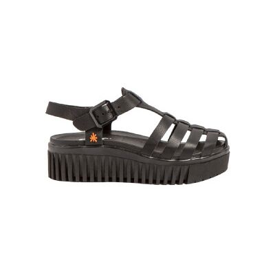 Art para mulher. 115752101003_001 Sandálias de couro 1575 Brighton preto (39), 3 a 5cm, Fivela, Casual Art para mulher. 115752101003_001 Sandálias de couro 1575 Brighton preto (39), 3 a 5cm, Fivela, Casual
