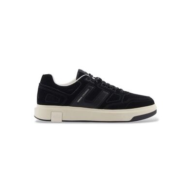 A X Armani Exchange para homem. XM002206AF21419UC001 Ténis de cano baixo preto (39.5), Couro, Plano, Cordão, Casual A X Armani Exchange para homem. XM002206AF21419UC001 Ténis de cano baixo preto (39.5), Couro, Plano, Cordão, Casual
