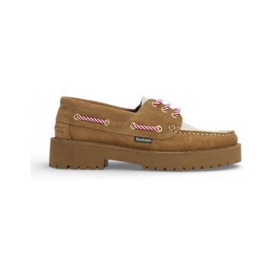 Barbour para mulher. LFO0798 Sapatos de barco Darras em pele bege (37), Couro, Marrom, Plano, 1 a 3cm, Cordão, Casual Barbour para mulher. LFO0798 Sapatos de barco Darras em pele bege (37), Couro, Marrom, Plano, 1 a 3cm, Cordão, Casual