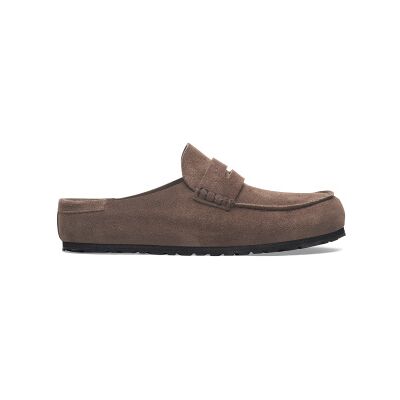 Birkenstock para mulher. 1029712 Mocassins de Couro Naples Wrapped (Ajuste Estreito) castanho (39), Marrom, Plano, Camurça, Nenhum, Casual Birkenstock para mulher. 1029712 Mocassins de Couro Naples Wrapped (Ajuste Estreito) castanho (39), Marrom, Plano, Camurça, Nenhum, Casual