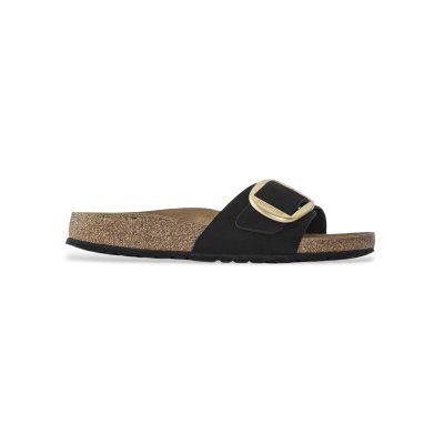 Birkenstock para mulher. 1023373 Sandálias de couro Madrid Big Buckle (Ajuste Estreito) preto (37), Plano, Nenhum, Casual Birkenstock para mulher. 1023373 Sandálias de couro Madrid Big Buckle (Ajuste Estreito) preto (37), Plano, Nenhum, Casual