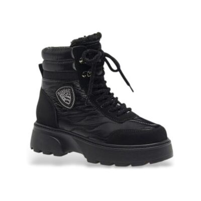 Blauer para mulher. F5BLANCA03 Botins em pele 03 preto (38), Couro, Plano, Cordão, Casual Blauer para mulher. F5BLANCA03 Botins em pele 03 preto (38), Couro, Plano, Cordão, Casual