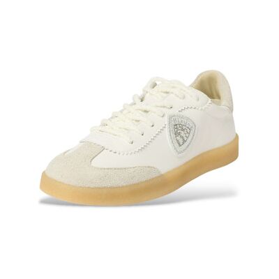 Blauer para mulher. S6AURORA01 Sapatilhas Aurora 01 branco (37), Couro, Plano, Camurça, Cordão, Casual Blauer para mulher. S6AURORA01 Sapatilhas Aurora 01 branco (37), Couro, Plano, Camurça, Cordão, Casual