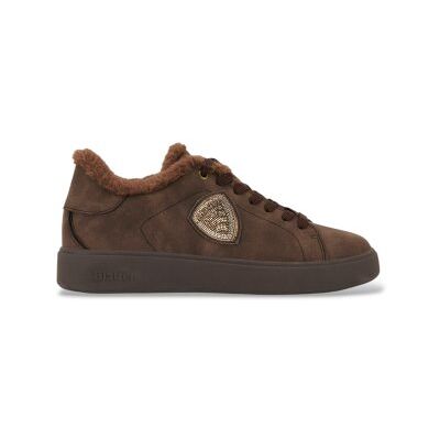 Blauer para mulher. F6VICTORY01 Sapatilhas Victory em pele castanha (41), Couro, Marrom, Plano, Cordão, Casual Blauer para mulher. F6VICTORY01 Sapatilhas Victory em pele castanha (41), Couro, Marrom, Plano, Cordão, Casual