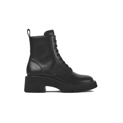 Camper para mulher. K400577-001 Milah botas de couro preto - Altura do calcanhar: 5,4cm (36), 5 a 8cm, Cordão, Zíper, Casual Camper para mulher. K400577-001 Milah botas de couro preto - Altura do calcanhar: 5,4cm (36), 5 a 8cm, Cordão, Zíper, Casual