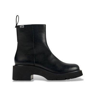 Camper para mulher. K400725-001 Botas de pele Milah preto (37), Couro, 5 a 8cm, Nenhum, Clássico Camper para mulher. K400725-001 Botas de pele Milah preto (37), Couro, 5 a 8cm, Nenhum, Clássico