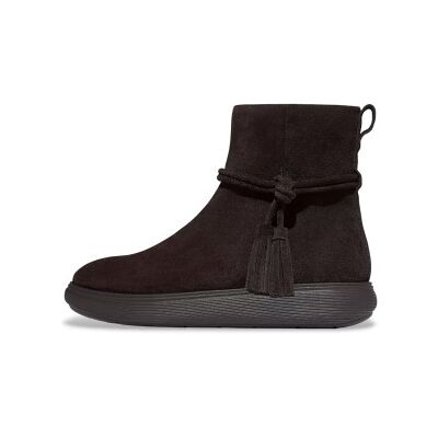 Fitflop para mulher. E3B-167 IQ-Comff botins de camurça chocolate com borlas (36), Marrom, Plano, Zíper, Casual Fitflop para mulher. E3B-167 IQ-Comff botins de camurça chocolate com borlas (36), Marrom, Plano, Zíper, Casual