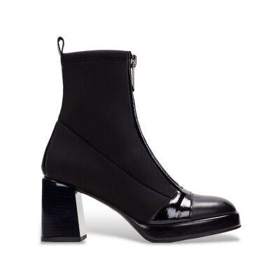 Hispanitas para mulher. HI243658 Botins de couro preto de cano alto (40), 8 a 10cm, Zíper, Casual Hispanitas para mulher. HI243658 Botins de couro preto de cano alto (40), 8 a 10cm, Zíper, Casual