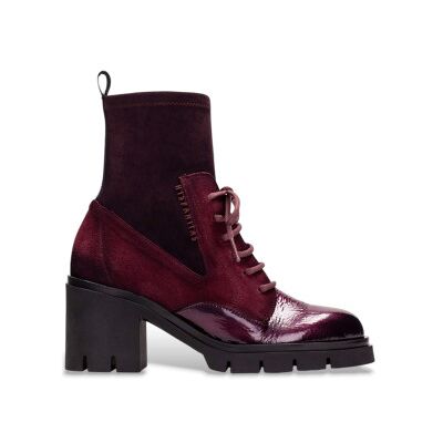 Hispanitas para mulher. HI254281 Botins Zurich Rock em pele cor de vinho (37), Couro, 5 a 8cm, Zíper, Casual, Borgonha Hispanitas para mulher. HI254281 Botins Zurich Rock em pele cor de vinho (37), Couro, 5 a 8cm, Zíper, Casual, Borgonha