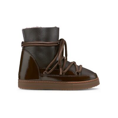 Inuikii para mulher. 1001.004.0052 Botas de Pele Gloss Wedge castanho (38), Couro, Marrom, 3 a 5cm, Cordão, Casual Inuikii para mulher. 1001.004.0052 Botas de Pele Gloss Wedge castanho (38), Couro, Marrom, 3 a 5cm, Cordão, Casual